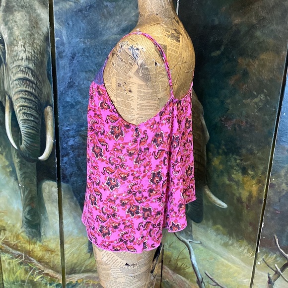 Free People Pink Lace Cami medium boho - Picture 5 of 8